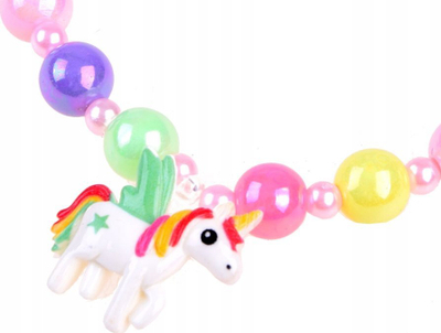 Set aksesorësh Unicorn Headband me varëse dhe unaza, shumëngjyrëshe