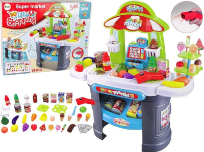 Сет супермаркет играчка Leantoys, со додатоци, шарен