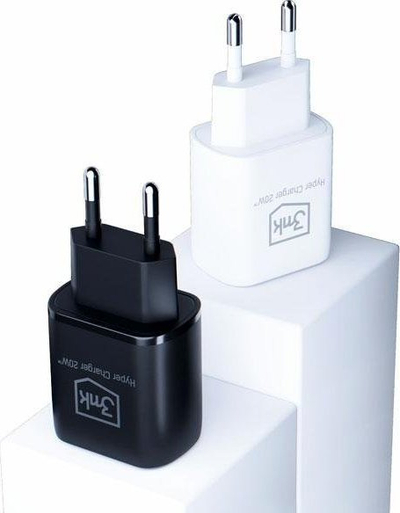 Karikues muri 3MK Hyper Charger 20W, 2 porta USB e USB-C, i zi
