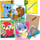 Set kartolina me rruza qelqi Djeco Glass Beads Embroidery Cards, 4 copë, për kalamaj, shumëngjyrëshe