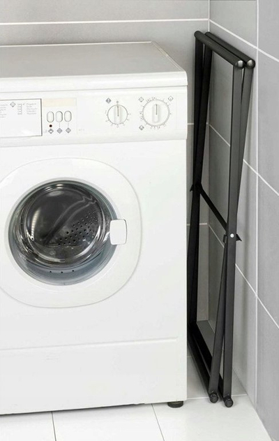 Stendë në këmbë për peshqirë Symple Stuff Lombardo, 2 shina, çelik, e zezë mat