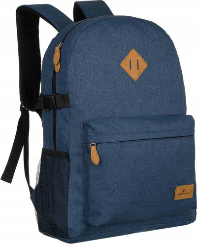 Çantë shpine Rovicky Lightweight Urban A4, material poliestër, me xhepa anësorë, ngjyrë blu
