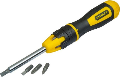 Шрафцигер Stanley Multi Bit Ratchet 68 010, 10 бита, нерѓосувачки челик, жолто-црн