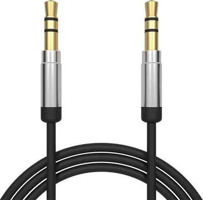 Kabllo audio Strong Aux, 3.5mm stereo, 1m, e zezë