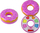 Set grimi lodër për kalamoj Leantoys Dessert Makeup Kit, paletë hije sysh, formë donut, rozë