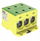 Terminal universal elektrik OTL300-3, 3x Al Cu 95-300mm², 1500V, jeshile verdhë