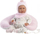 Kukull bebe Llorens Mimi 17402, 42cm, me jastëk në formë hëne, rozë