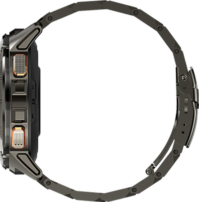 Orë inteligjente Maxcom FW110 Titan Chronos, 1.43" AMOLED, IP69K 5ATM, e zezë