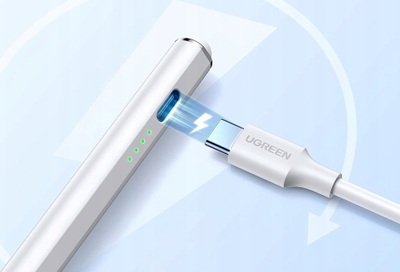 Stilolaps Ugreen Smart Stylus Pen për tablet, për iPad 2018 e lart, USB‑C, Palm Rejection, i bardhë