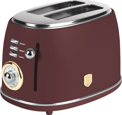 Toaster Berlinger Haus BH-9520 Leonardo, për 2 feta, 6 shkallë thekjeje, burgundy
