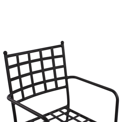 Karrige metalike e zezë 46×58×88 cm (HM5508), zezë