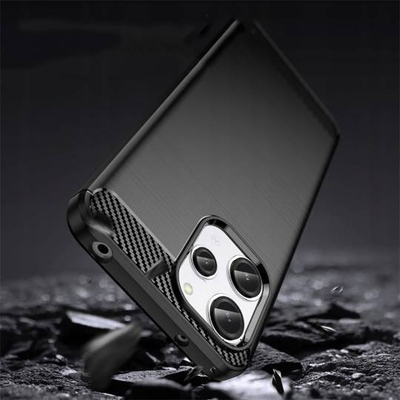 Mbështjellës telefoni Tech-Protect TPUCarbon për Xiaomi Redmi 12, TPU, efekt karboni, i zi