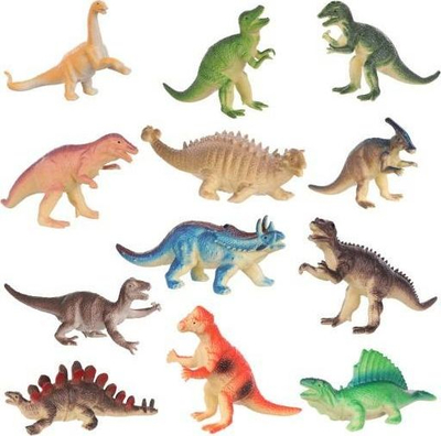 Set figura dinosaurusësh Dinosaurs, 9–11 cm, shumëngjyrësh