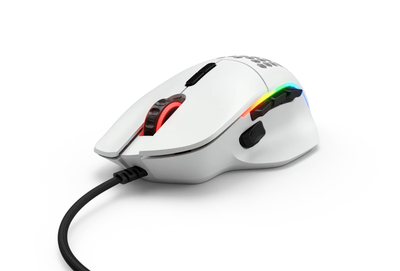 Mашина за игри Glorious Model I, со кабел, RGB, мат бела
