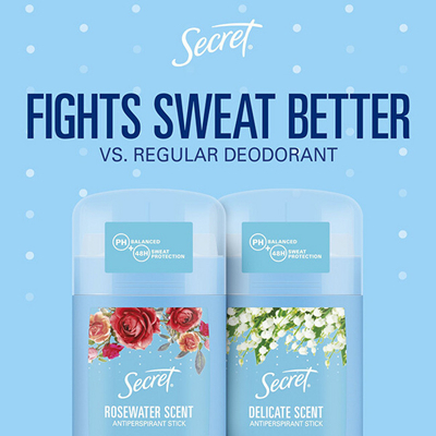 Antiperspirant i ngurtë Secret Rosewater Scent, 40 m