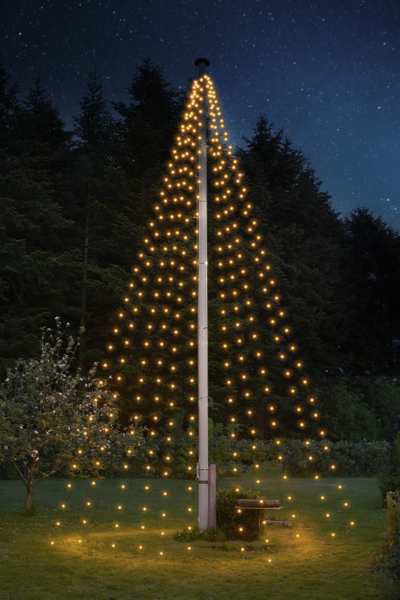 Dekor dritash oborri Top-Line Flag Pole, 7.5 m, 900 LED, dritë e ngrohtë