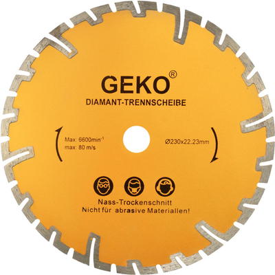 Диска дијамантска Geko G00226, 230mm, длабоко сечење, за гранит