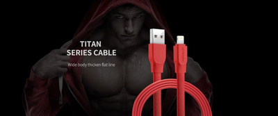 Kabllo USB Joyroom Titan Series L127, USB A në Lightning, 1.2 m, e zezë