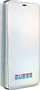 Mbulesë portofol Guess PU Leather për iPhone 11 Pro, me xhepa kartash, argjendtë iridescent