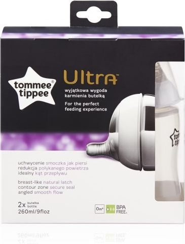 Shishe për bebe Tommee Tippee Ultra (TT0340), 2 copë, 260 ml
