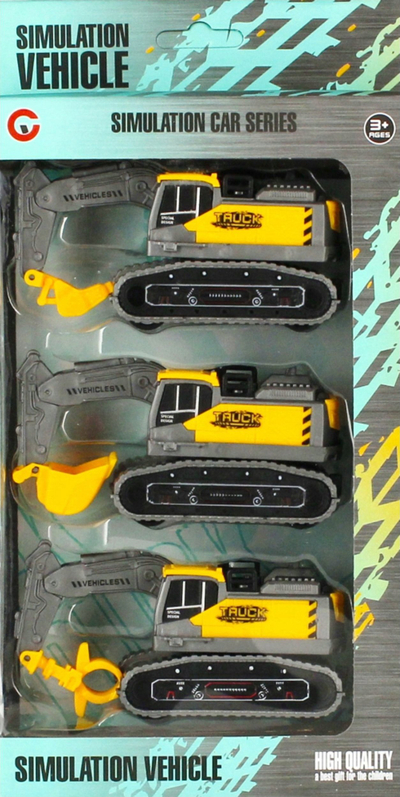 Set lodra ndërtimi MEGA CREATIVE 524030, 3 makina, pull back, multicolor