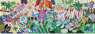 Puçellë Djeco Rainbow Tigers Gallery, 1000 copa, me poster, shumëngjyrëshe