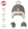 Kapelë dimri Lodger Double Layer Winter Fleece Cap Buffalo, 1–2 vjeç, dy shtresa, kafe