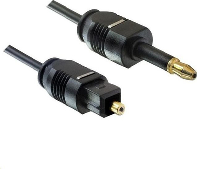 Kabllo audio PremiumCord kjtos2-3, Jack 3.5mm në Toslink Mini, 3m, e zezë