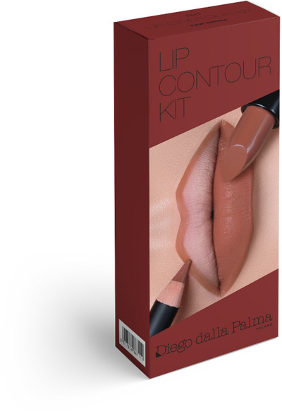 Set konturimi buzësh Diego Dalla Palma Lip Contour Kit 503 Raw Siena, demi matte, nuancë kafe