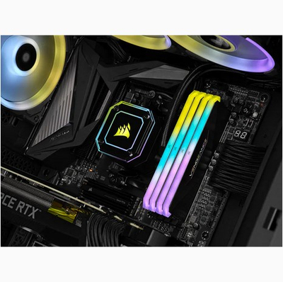 Меморија RAM CORSAIR Vengeance RGB RT 16GB, DDR4 3600MHz, 2x8GB, за десктоп