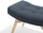Karrige relaksi me ottoman Wingback, stof, blu e errët