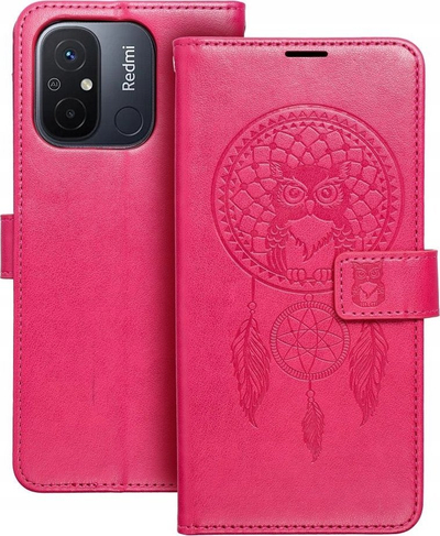 Заштитна футрола Mezzo Book за Xiaomi Redmi 13C, еко кожа, со магнет, магента