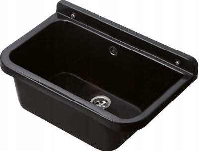 Lavabo muri Hydroland ZLEW.55 Utility Bowl, 55x34x21 cm, polipropilen, e zezë