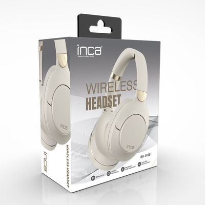 Kufje Bluetooth Inca IBK-503B, mono, Bluetooth 5.3, USB C, të bardha