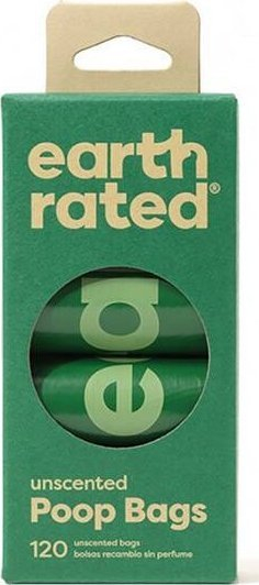 Qese higjienike për qen Earth Rated, 120 copë, pa aromë, jeshile