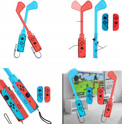Set aksesorësh JYS NS236 për Nintendo Switch, 9 në 1, plastike ABS, shumëngjyrësh