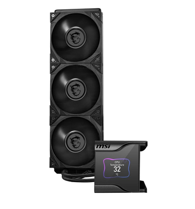 Ftohës uji për CPU MSI MEG CORELIQUID S360, radiator 360mm, ekran 2.4" IPS, i zi