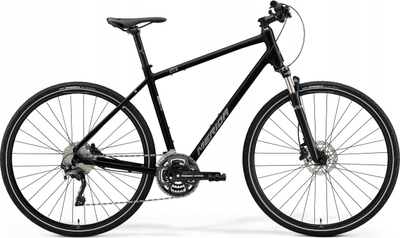 Biçikletë cross Merida Crossway 500 S, Shimano Deore 10 marshe, frena me disk hidraulik, e zezë