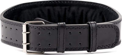 Rrip fitnesi Zipro Power Belt, lëkurë, me jastëk tek mesi, i zi