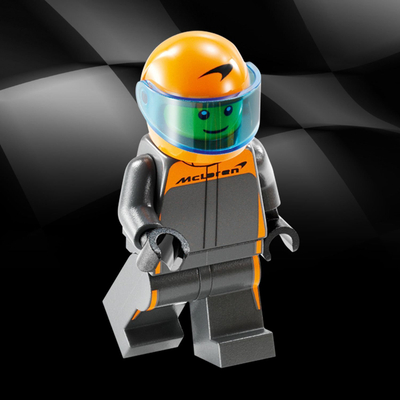 Set për ndërtim LEGO Speed Champions 76919 McLaren Formula 1 2023, 245 copë, portokalli me të zezë