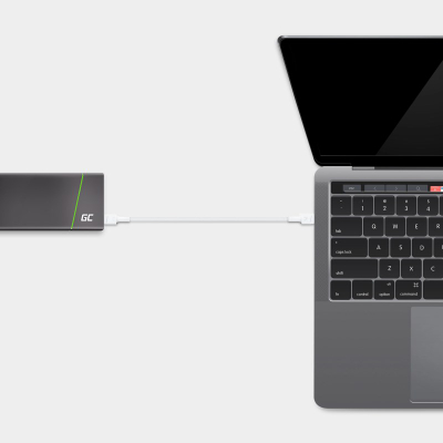 Kabllo USB Green Cell KABGC29W, USB C, 2 m, 60W, e bardhë