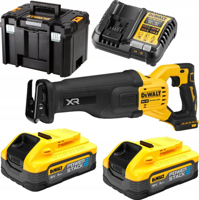 Sharrë reciproke pa kabllo DeWALT DCS386H DCS386H2T-QW, 18V, motor brushless, verdhë