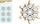 Stickera dekorativë MFP Snowflakes, dru, 6 copë, të bardhë