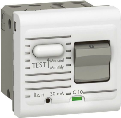 Siguresë Legrand RCD, 16A, 10mA, e bardhë