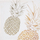 Set kanavacash APESIKA Nature Motif, 3 copë, 30x30cm, ngjyrë ari