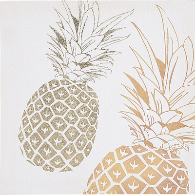 Set kanavacash APESIKA Nature Motif, 3 copë, 30x30cm, ngjyrë ari