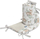 Mbrojtëse krevati Sensillo Fawns Plush Check, 120x60cm, gri