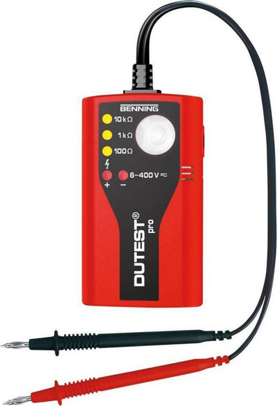 Testues vazhdimësie Benning DUTEST Pro 050156, CAT III 300V, LED dhe akustik, i kuq