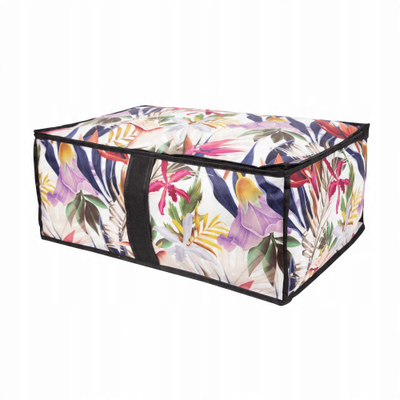 Kuti ruajtëse Floral Beauty Blanket Case, me zinxhir, me dorezë anësore, me motiv lulesh