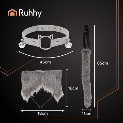 Костим за забава Ruhhy 26586, сет 3 делови, универзална големина, сив